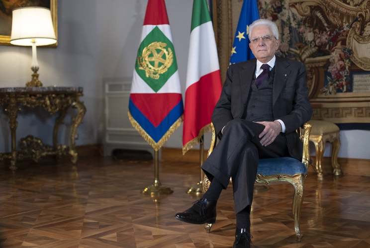  
Il Presidente Sergio Mattarella in occasione del messaggio per la Festa della Donna