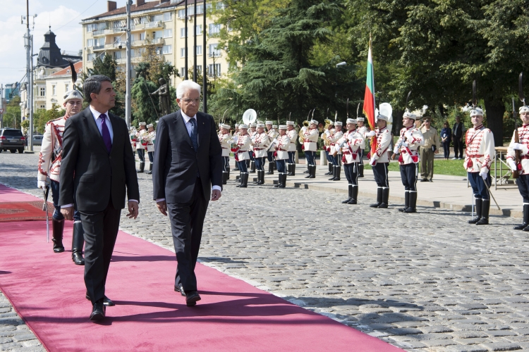 Il Presidente Sergio Mattarella con il Presidente della Repubblica di Bulgaria, Rosen Plevneliev