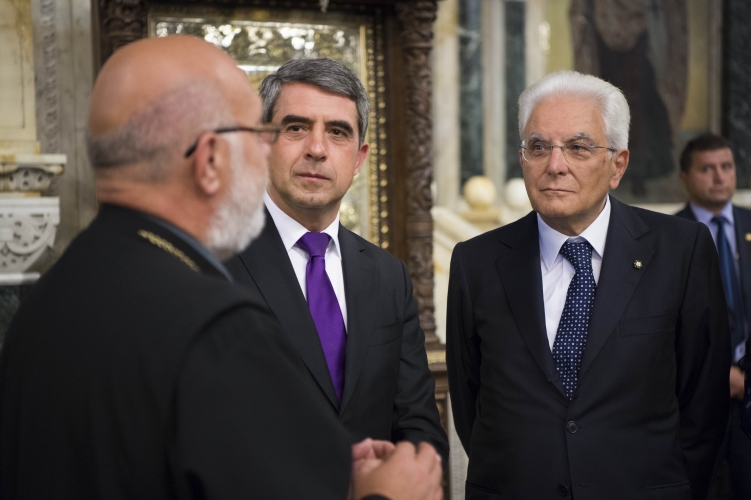 Il Presidente Sergio Mattarella con il Presidente della Repubblica di Bulgaria