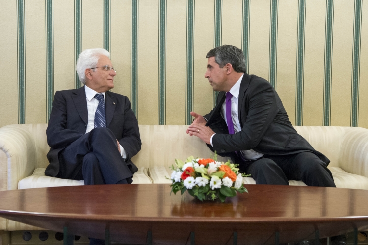 Il Presidente Sergio Mattarella con il Presidente della Repubblica di Bulgaria
