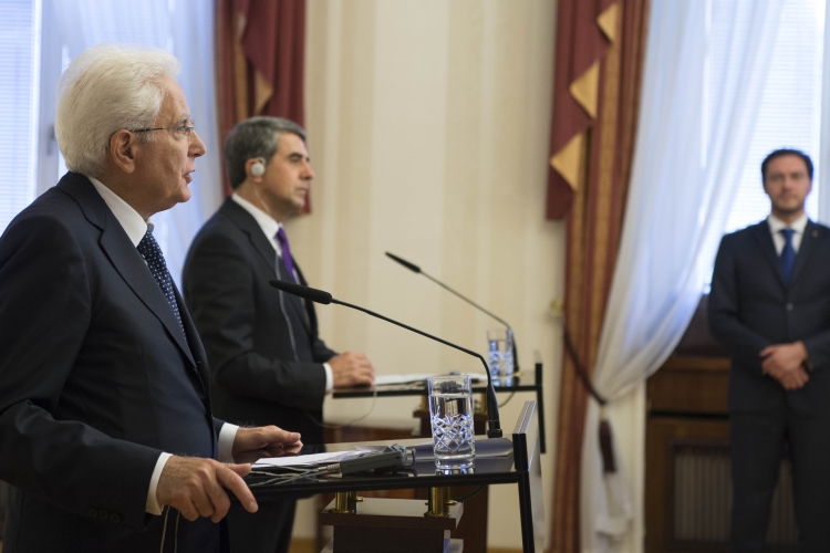Il Presidente Sergio Mattarella con il Presidente della Repubblica di Bulgaria