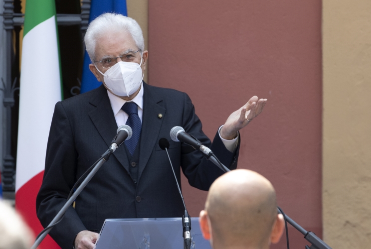  Il Presidente della Repubblica Sergio Mattarella rivolge il suo indirizzo di saluto in occasione della visita a Codogno