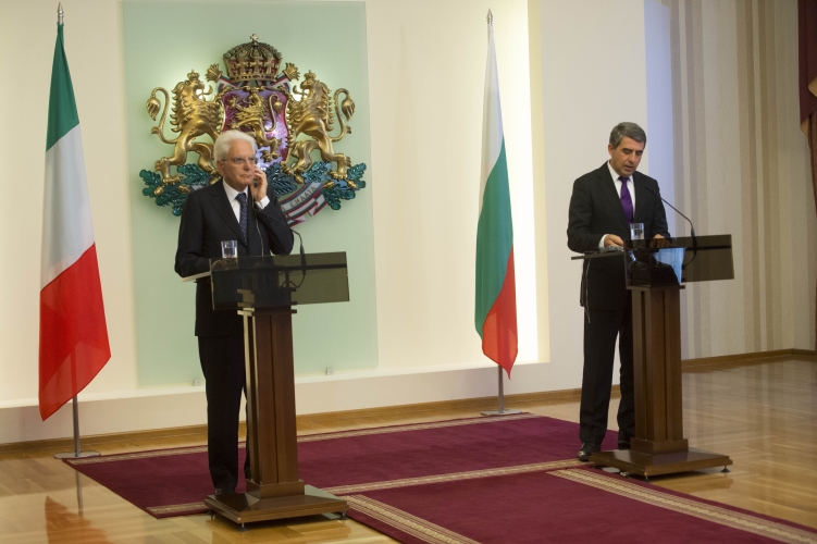 Il Presidente Sergio Mattarella con il Presidente della Repubblica di Bulgaria