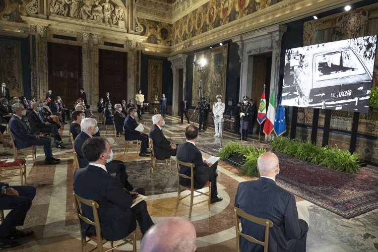 Il Presidente della Repubblica Sergio Mattarella in occasione della cerimonia commemorativa del quarantesimo anniversario dell’uccisione di Nicola Giacumbi, Girolamo Minervini, Guido Galli, Mario Amato e Gaetano Costa e del trentennale dell’omicidio di Rosario Livatino
