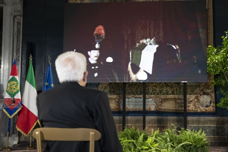 Il Presidente della Repubblica Sergio Mattarella in occasione della cerimonia commemorativa del quarantesimo anniversario dell’uccisione di Nicola Giacumbi, Girolamo Minervini, Guido Galli, Mario Amato e Gaetano Costa e del trentennale dell’omicidio di Rosario Livatino
