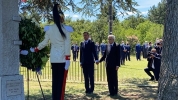 Deposizione di una corona alla Foiba di Basovizza e al Monumento ai caduti sloveni 