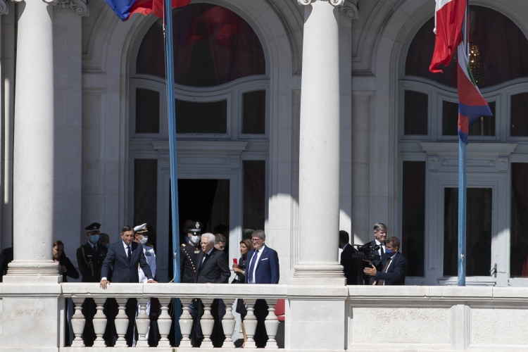 Il Presidente della Repubblica Sergio Mattarella con il Presidente della Repubblica di Slovenia, Borut Pahor 
