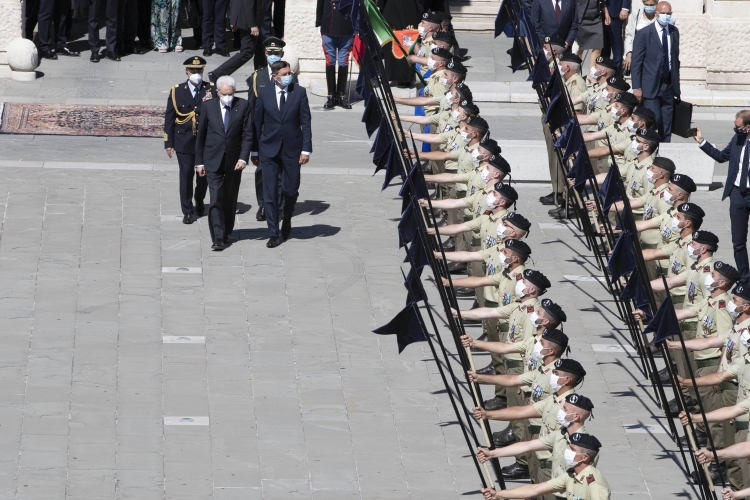 Il Presidente della Repubblica Sergio Mattarella con il Presidente della Repubblica di Slovenia, Borut Pahor 
