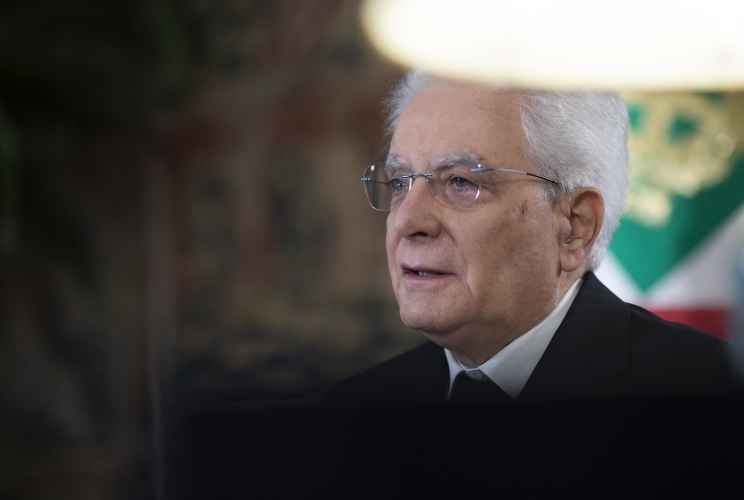 Il Presidente Sergio Mattarella nel corso del videomessaggio agli italiani all’estero