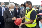 Il Presidente Mattarella alla cerimonia di inaugurazione del nuovo viadotto sul Polcevera.