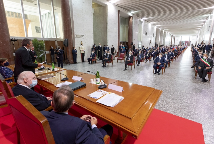 Il Presidente della Repubblica Sergio Mattarella  alla cerimonia di commemotiva del trentesimo anniversario della morte di Rosario Livatino
