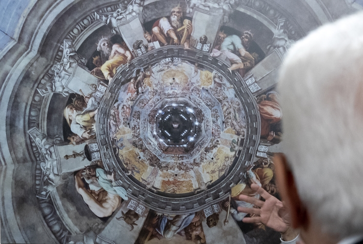 Il Presidente Mattarella inaugura la mostra Dante 700. Un ritratto di Dante e i luoghi del poeta nelle fotografie di Massimo Sestini 