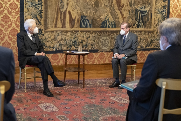 Il Presidente Sergio Mattarella incontra il Presidente Pierluigi STEFANINI e il Portavoce Enrico GIOVANNINI,di ASVIS – Alleanza Italiana per lo Sviluppo Sostenibile,con una delegazione dell’Associazione
