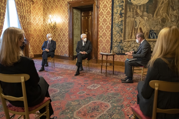 Il Presidente Sergio Mattarella incontra il Presidente Pierluigi STEFANINI e il Portavoce Enrico GIOVANNINI,di ASVIS – Alleanza Italiana per lo Sviluppo Sostenibile,con una delegazione dell’Associazione
