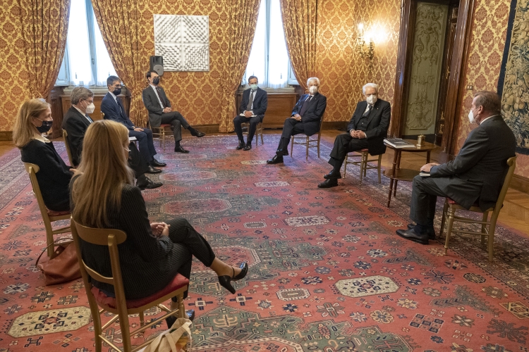 Il Presidente Sergio Mattarella incontra il Presidente Pierluigi STEFANINI e il Portavoce Enrico GIOVANNINI,di ASVIS – Alleanza Italiana per lo Sviluppo Sostenibile,con una delegazione dell’Associazione
