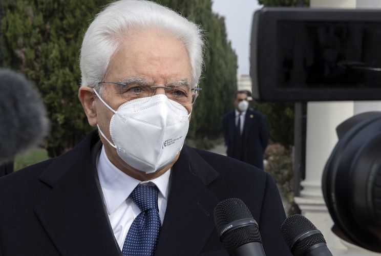 Il Presidente della Repubblica Sergio Mattarella al cimitero di Castegnato