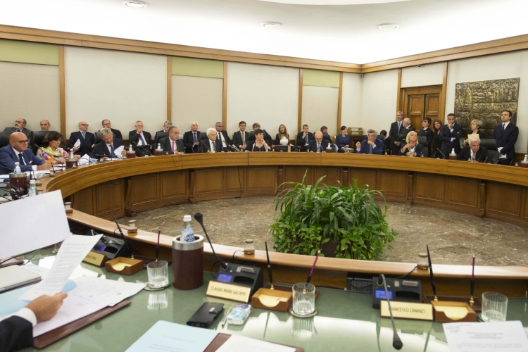 Il Presidente Sergio Mattarella presiede la seduta straordinaria dell'Assemblea Plenaria del CSM 