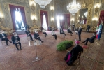 Interventi del Nunzio Apostolico, Mons. Emil Paul Tscherrig e del Presidente Mattarella in occasione della cerimonia per lo scambio degli auguri di fine anno con il Corpo Diplomatico
