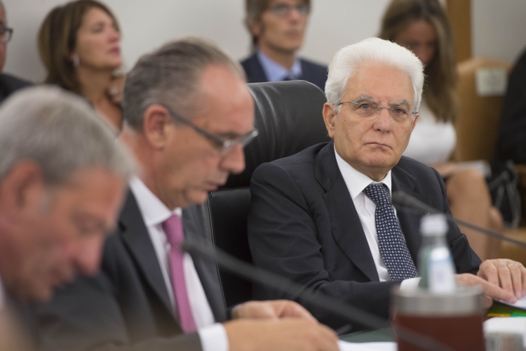 Il Presidente Sergio Mattarella presiede la seduta straordinaria dell'Assemblea Plenaria del CSM 