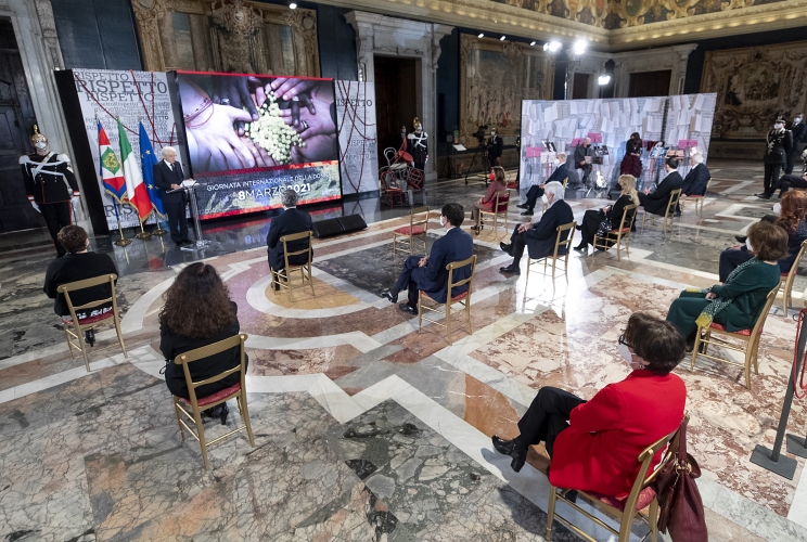 Il Presidente Sergio Mattarella in occasione della celebrazione della “Giornata Internazionale della Donna” 