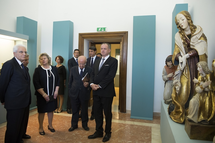 Il Presidente della Repubblica, Sergio Mattarella, e il Presidente della Repubblica Slovacca, Andrej Kiska,