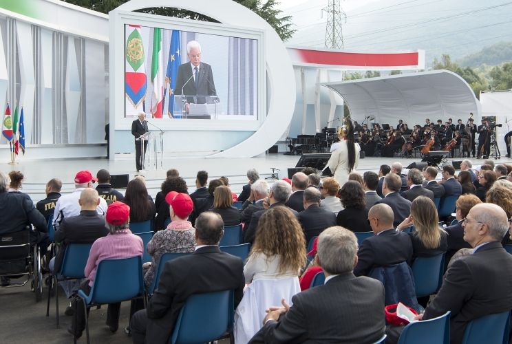 Il Presidente della Repubblica Sergio Mattarella in occasione della cerimonia di apertura dell'anno scolastico 2016-2017