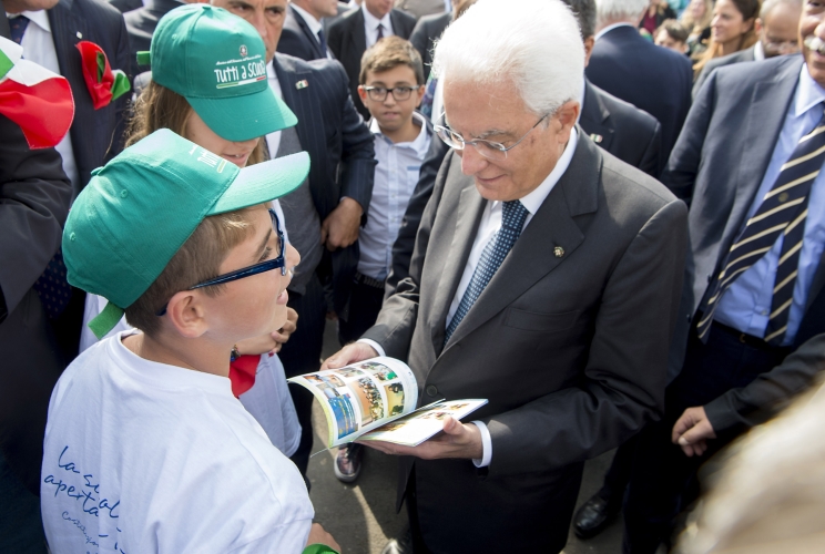 Il Presidente Sergio Mattarella in occasione della cerimonia di apertura dell'anno scolastico 2016-2017