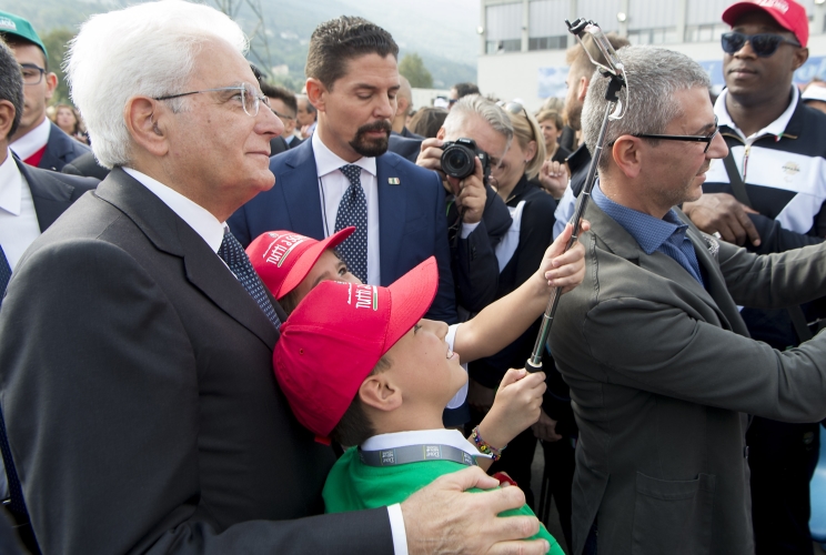 Il Presidente Sergio Mattarella in occasione della cerimonia di apertura dell'anno scolastico 2016-2017