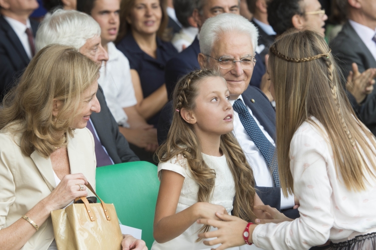 Il Presidente Sergio Mattarella in occasione della festa conclusiva 