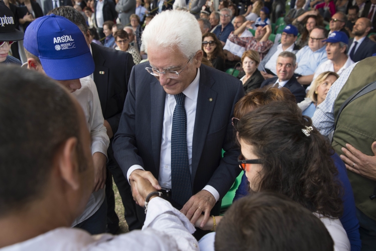 Il Presidente Sergio Mattarella in occasione della festa conclusiva 