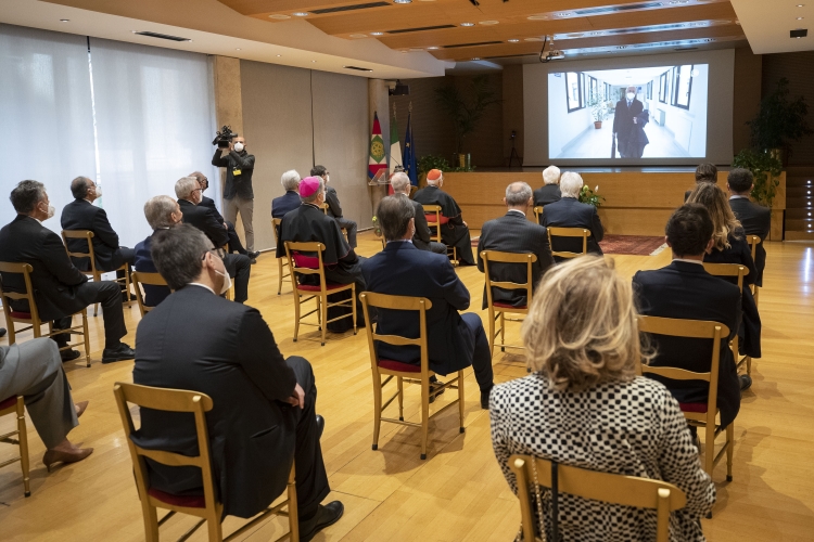 Il Presidente Sergio Mattarella partecipa alla proiezione di un filmato per la beatificazione del giudice Rosario Livatino
