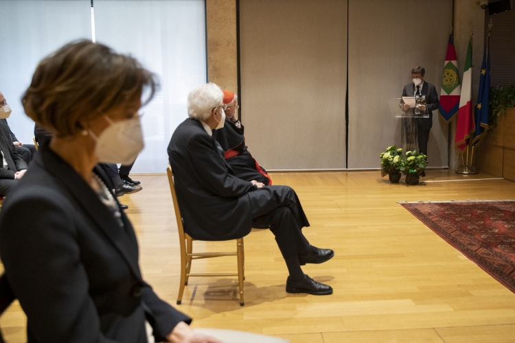 Il Presidente Sergio Mattarella partecipa alla proiezione di un filmato per la beatificazione del giudice Rosario Livatino
