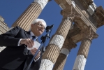 Mattarella alla Cerimonia di presentazione dei lavori di restauro della “Vittoria Alata” 