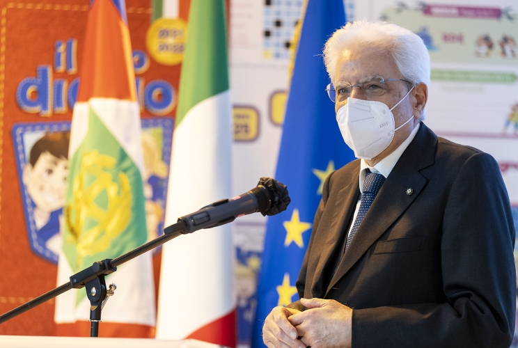 Il Presidente Sergio Mattarella all'’Istituto Comprensivo Fiume Giallo – Scuola Primaria Geronimo Stilton, in occasione della presentazione de “Il mio diario” per l’anno scolastico 2021/2022