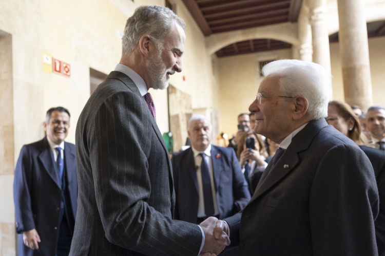 Il Presidente della Repubblica Sergio Mattarella con Sua Maestà il Re di Spagna, Felipe VI  
