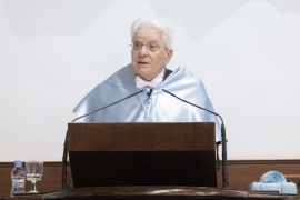 Il Presidente della Repubblica Sergio Mattarella in occasione della cerimonia di consegna dell’onorificenza accademica di Dottore Honoris Causa conferita dall’Università di Salamanca

