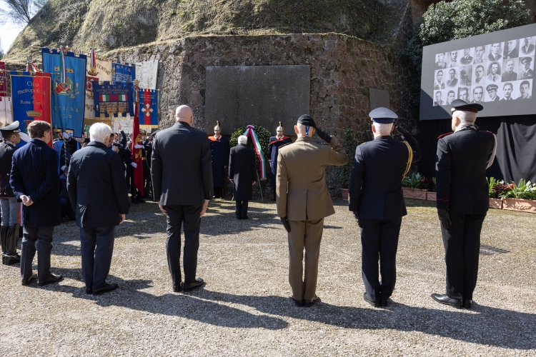 Il Presidente della Repubblica Sergio Mattarella in occasione della cerimonia commemorativa del 82° anniversario dell'eccidio delle Fosse Ardeatine
