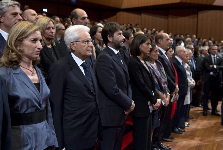 Il Presidente della Repubblica Sergio Mattarella all'Auditorium Parco della Musica 