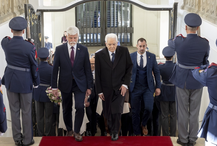 Il Presidente della Repubblica Sergio Mattarella con il Presidente della Repubblica Ceca, Petr Pavel