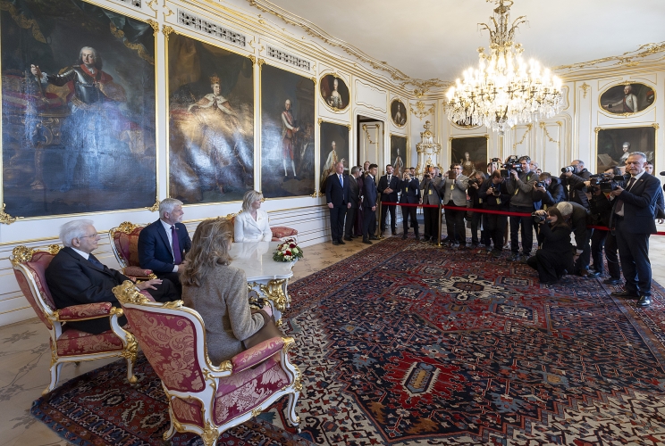 Il Presidente della Repubblica Sergio Mattarella con il Presidente della Repubblica Ceca, Petr Pavel