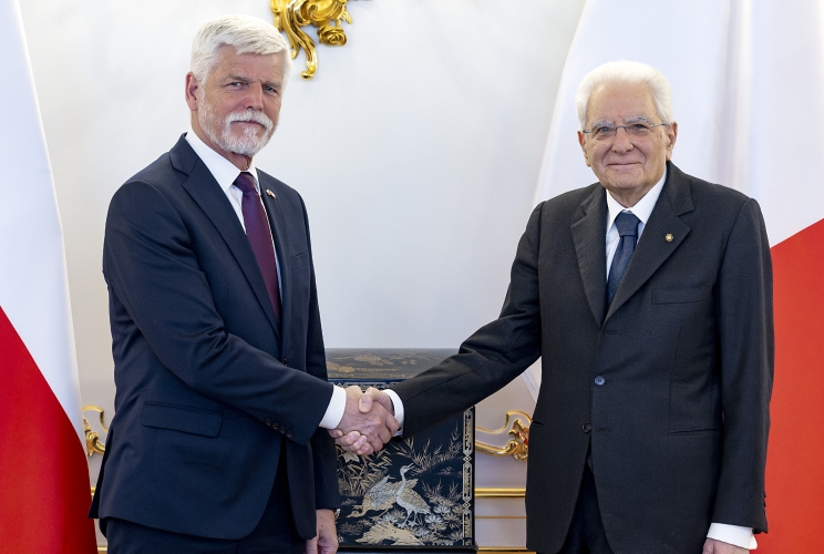 Il Presidente della Repubblica Sergio Mattarella con il Presidente della Repubblica Ceca, Petr Pavel
