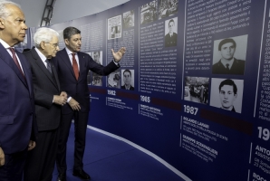 Il Presidente Mattarella visita il Villaggio della Legalità