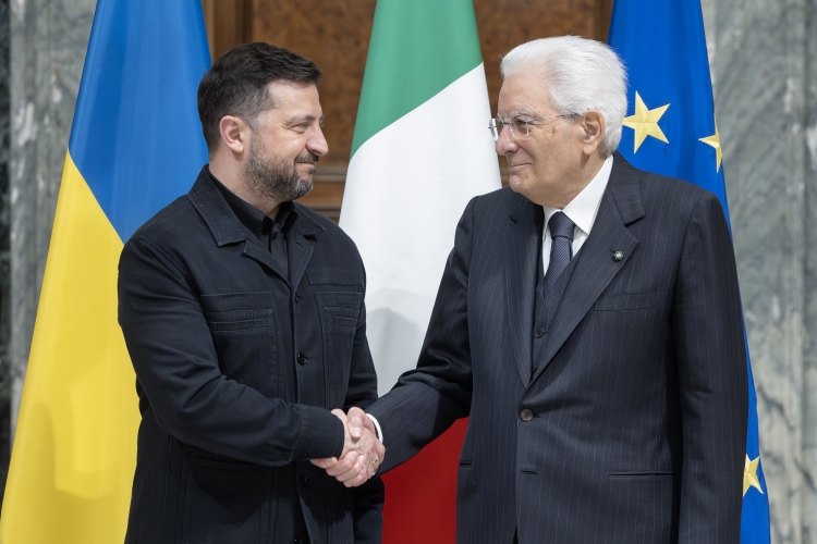 Il Presidente della Repubblica Sergio Mattarella incontra il Presidente d’Ucraina, S.E. il Signor Volodymyr Zelenskyy
