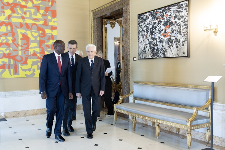 Il Presidente Sergio Mattarella con William Kipchirchir Samoei Arap Ruto, Presidente della Repubblica del Kenya, in visita ufficiale 

