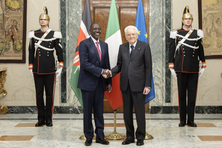 Il Presidente Sergio Mattarella con William Kipchirchir Samoei Arap Ruto, Presidente della Repubblica del Kenya, in visita ufficiale 


