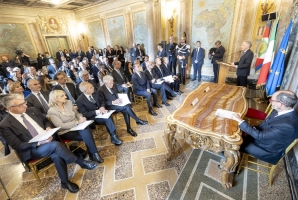 Il Presidente Sergio Mattarella in occasione della cerimonia di apertura delle celebrazioni del centenario dell'UNIDROIT