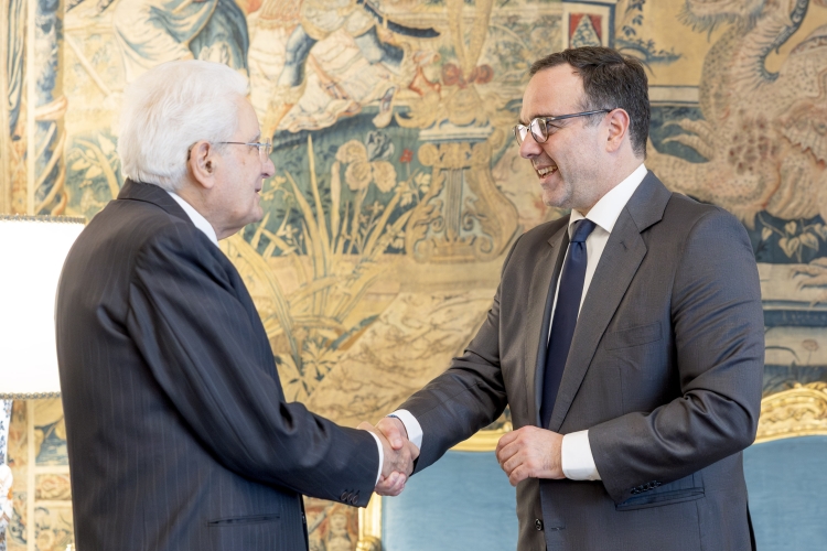 Il Presidente della Repubblica Sergio Mattarella incontra il Presidente di Antenna Group Theodore M. Kyriakou 
