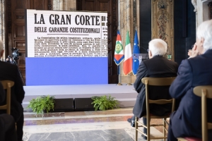 Il Presidente della Repubblica Sergio Mattarella in occasione della Cerimonia dei settant’anni della Corte costituzionale 
