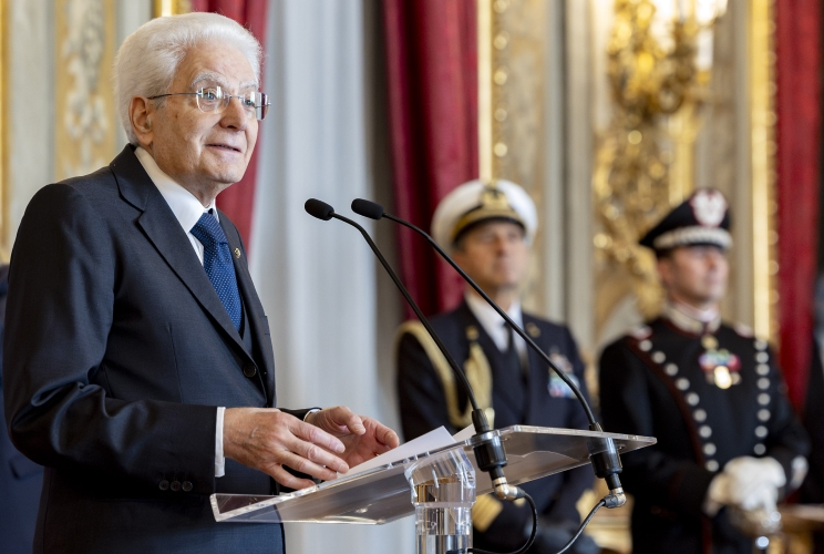 Il Presidente Sergio Mattarella in occasione dell'incontro con gli esponenti delle Associazioni Combattentistiche e d’Arma, nella ricorrenza dell’81° anniversario della Liberazione