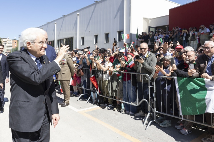 Il Presidente della Repubblica Sergio Mattarella a San Severino Marche, in occasione dell’81° Anniversario della Liberazione 